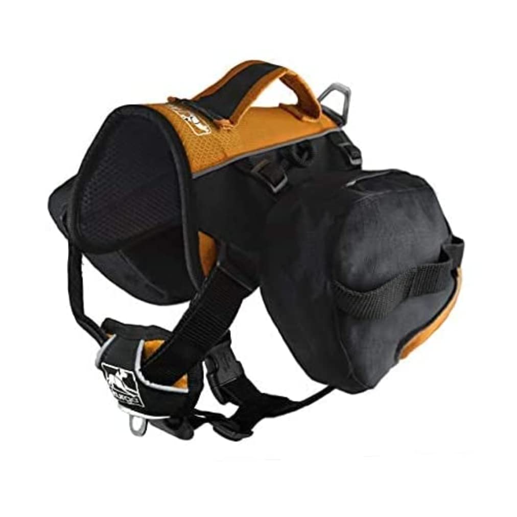 Kurgo Dog Saddlebag Backpack - Adjustable Hiking Pack for Medium & Large Dogs | Lightweight Pet Travel Vest Harness with Reflective Strips | Perfect for Camping, Hiking & Outdoor Adventures