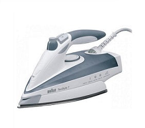 Braun TSS755ETP TexStyle 7 2400W Steam Iron with Auto Shut Off - 220V for Professional Garment Care | Perfect for Home, Office & Travel Use