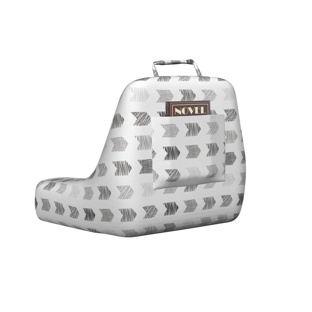 Ambesonne Neutral Reading Pillow Cover - XL Charcoal Grey Soft Fabric Bed Rest Case with Pencil Sketch Rectangular Graphic Design, Scratches & Stripes | Perfect for Reading, Lounging & Home Decor