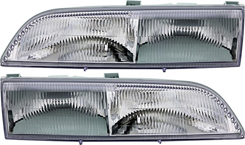 Ford Thunderbird Headlights Replacement Set - Halogen Lamps for Driver & Passenger Side (1989-1993 Models) - Perfect for Night Driving & Auto Restoration Projects