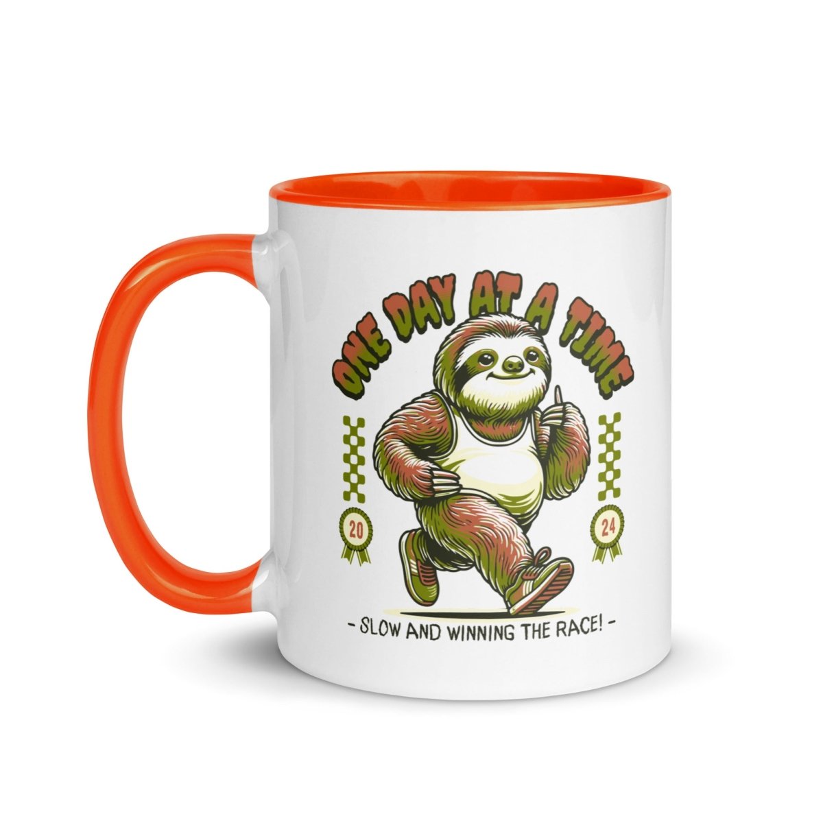 One Day at a Time Sloth Coffee Mug - Funny Inspirational Ceramic Tea Cup with Cute Sloth Design - Perfect for Office, Home & Gifts