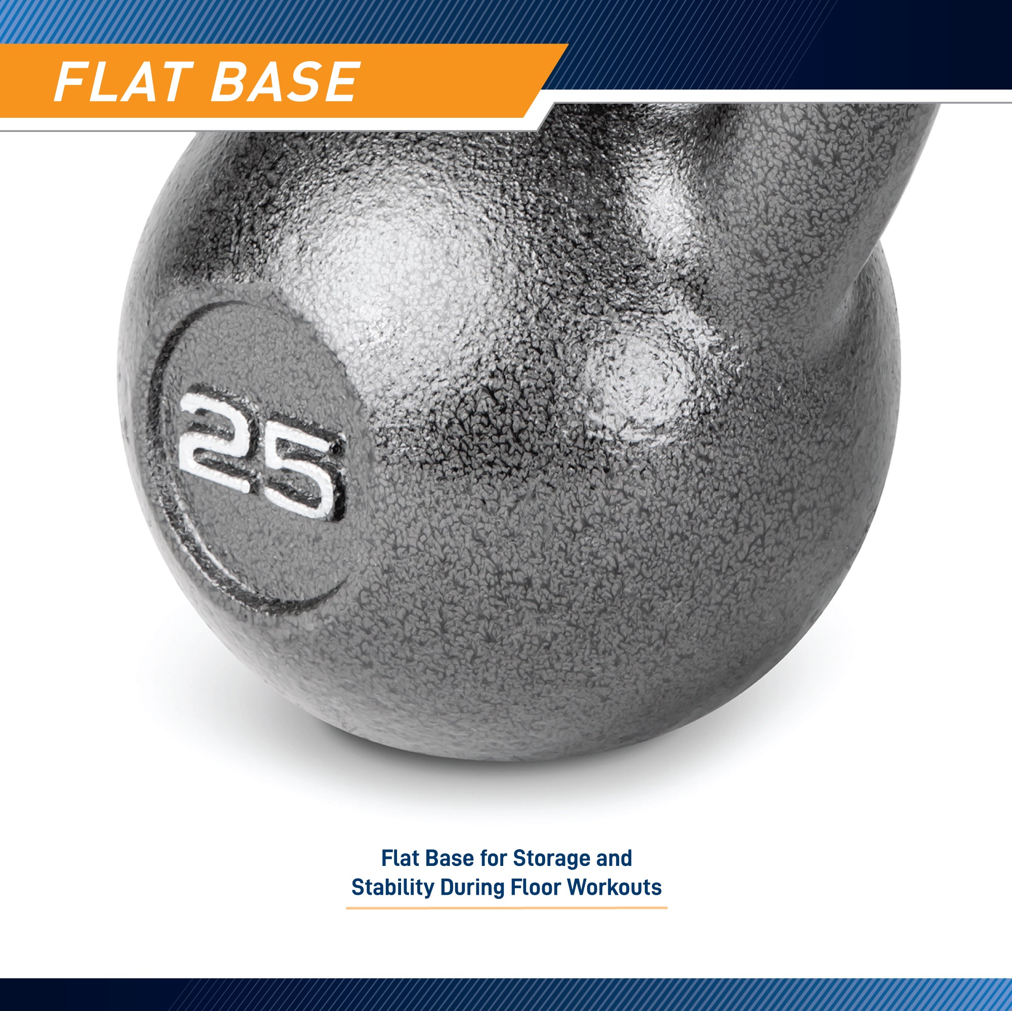 25lb Hammertone Kettlebell - Heavy Duty Cast Iron Home Gym Equipment for Strength Training, CrossFit & Weightlifting | Perfect for Home Workouts & Fitness Studios