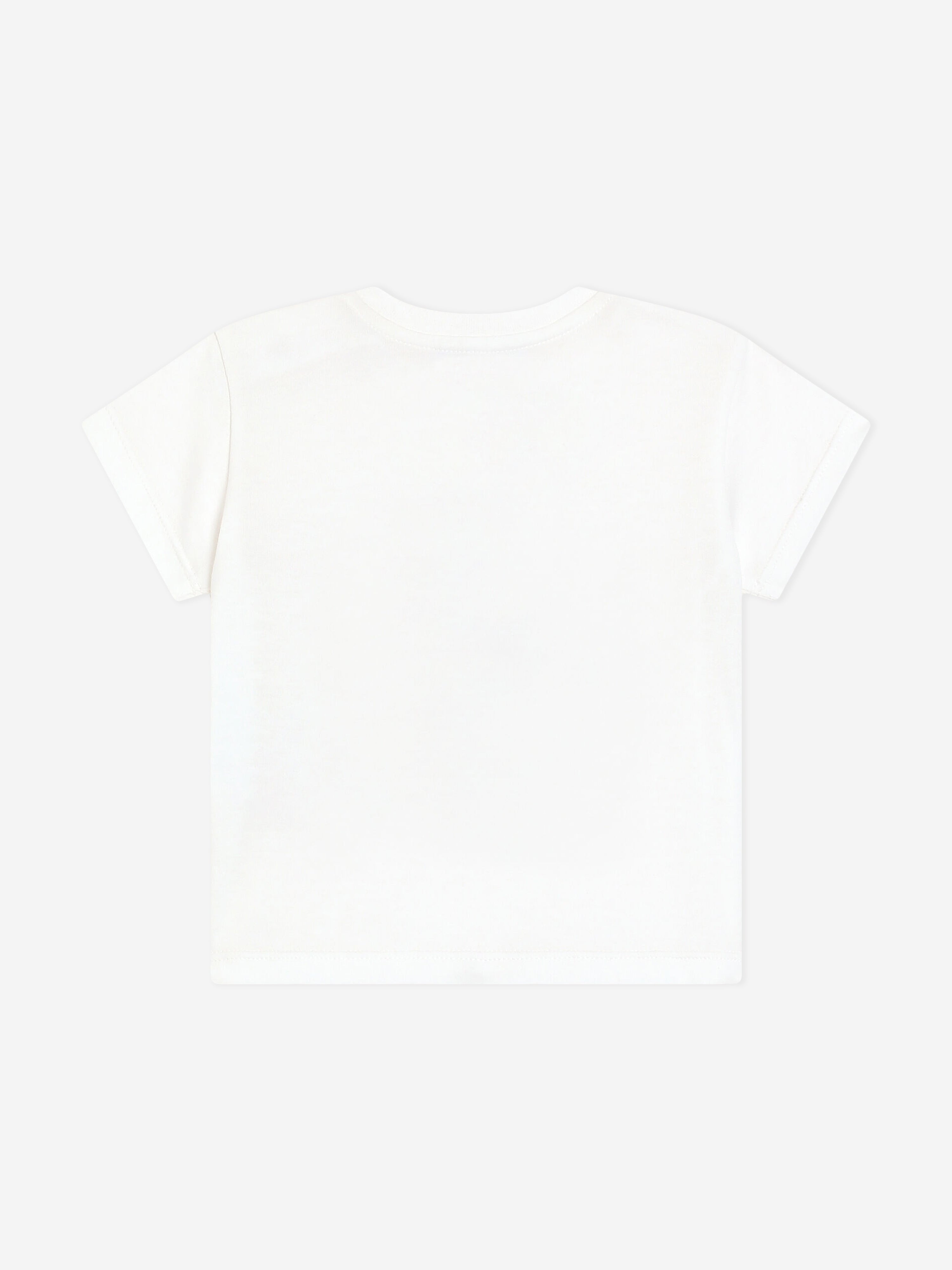 Baby Boys White Logo T-Shirt - Soft Cotton Short Sleeve Tee for Toddlers & Infants | Perfect for Playdates, Family Photos & Everyday Wear