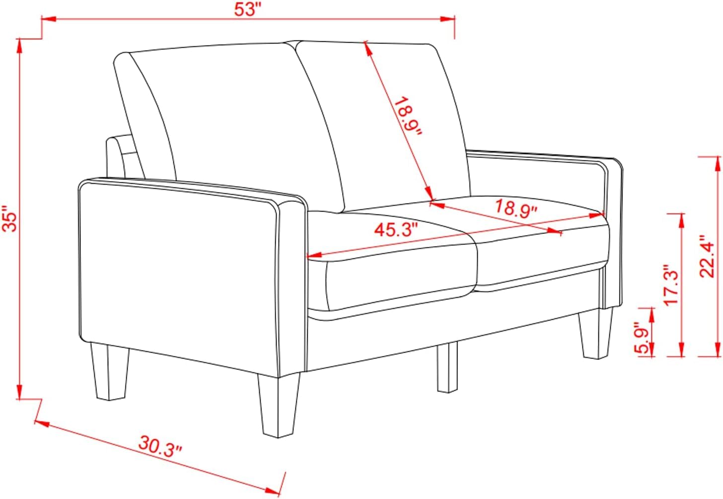 Harper & Bright Designs 2-Piece Modern Upholstered Sofa Set with Storage Box - 3-Seat Couch and Loveseat for Living Room, Bedroom, Apartment (Beige) | Space-Saving Furniture for Small Homes & Cozy Family Gatherings