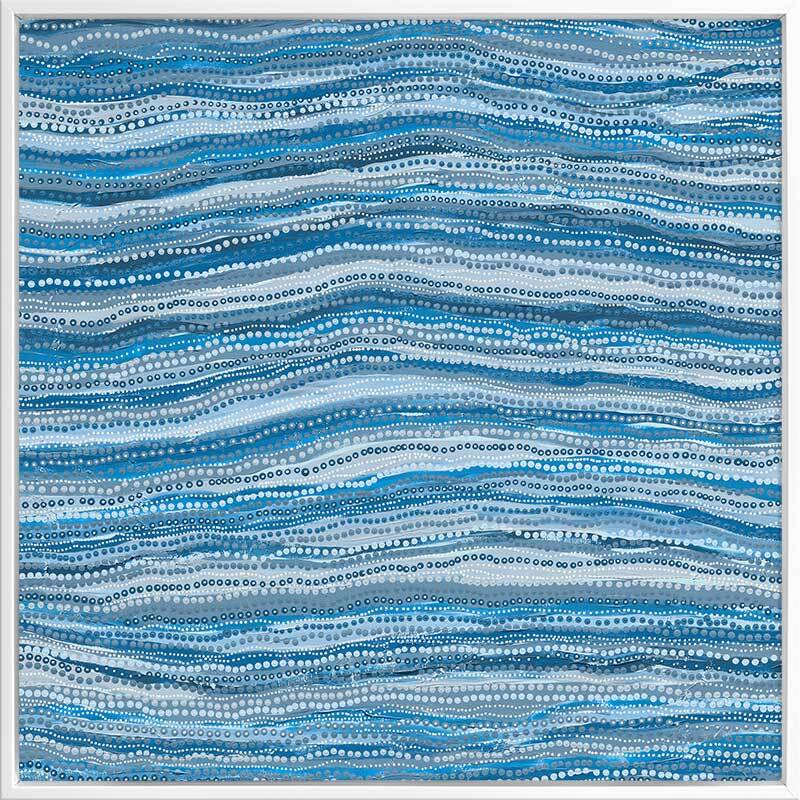 Blue Canvas Art Print - Modern Wall Decor for Living Room, Bedroom & Office - Dhaagun Premium Handmade Painting