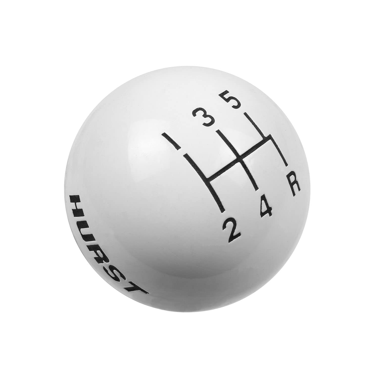 Hurst 1630025 White 5-Speed Manual Transmission Replacement Shifter Knob - Perfect for Muscle Cars, Classic Vehicles & Performance Upgrades