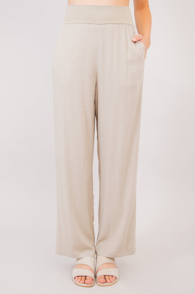 Landon Men's Linen Bamboo Pants - Lightweight & Breathable Sand Color for Summer, Travel & Casual Wear