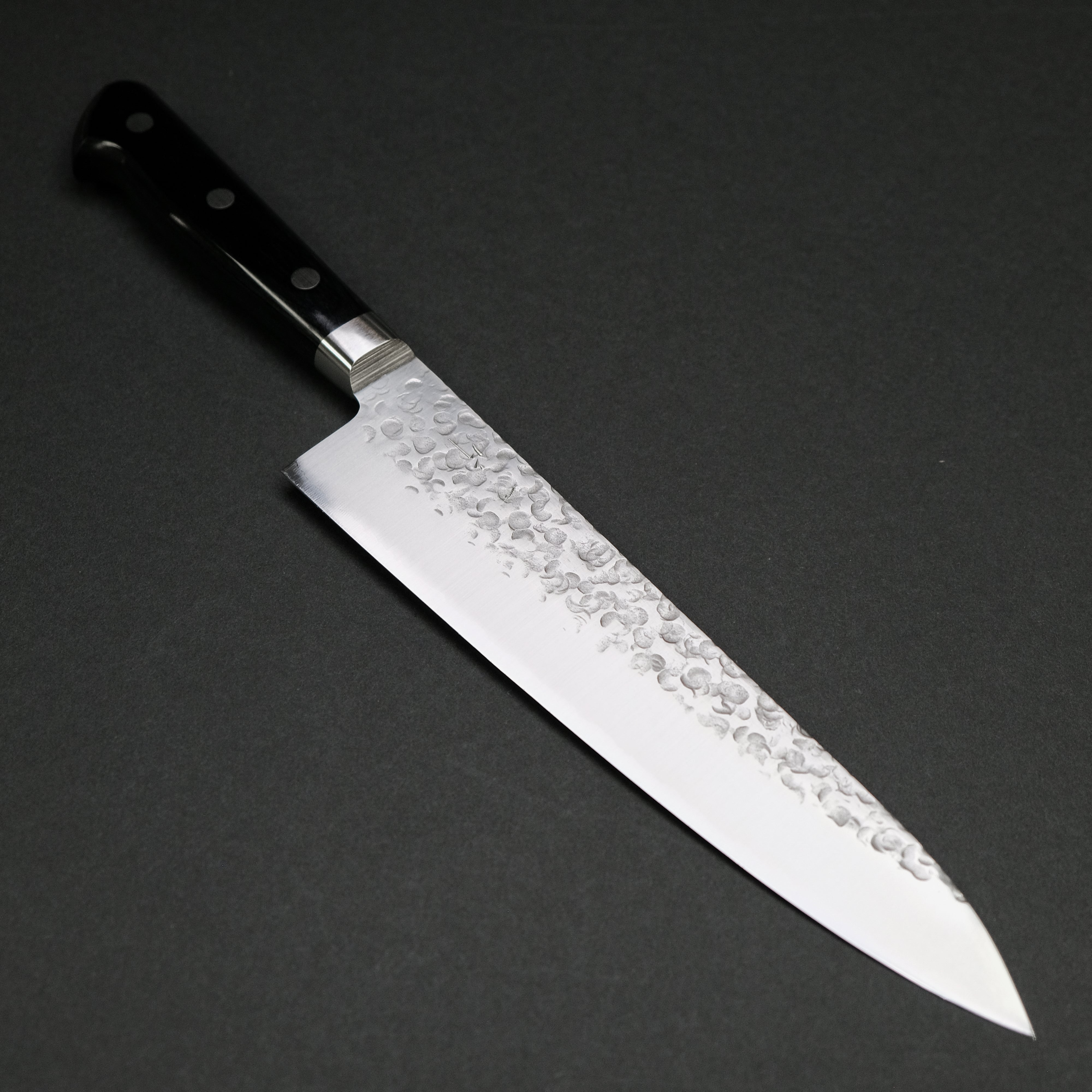 Hitohira T10 Tsuchime Gyuto 210mm Japanese Chef Knife with Pakka Wood Handle - Perfect for Sushi, Meat Cutting & Professional Kitchen Use