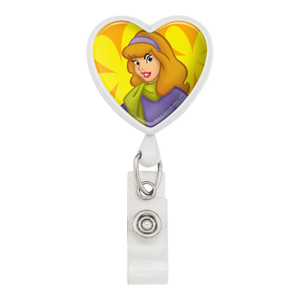 Scooby Doo Daphne Character Heart Lanyard Retractable Reel Badge ID Card Holder - Fun Cartoon Accessory for Work, School & Events | Official Licensed Merchandise