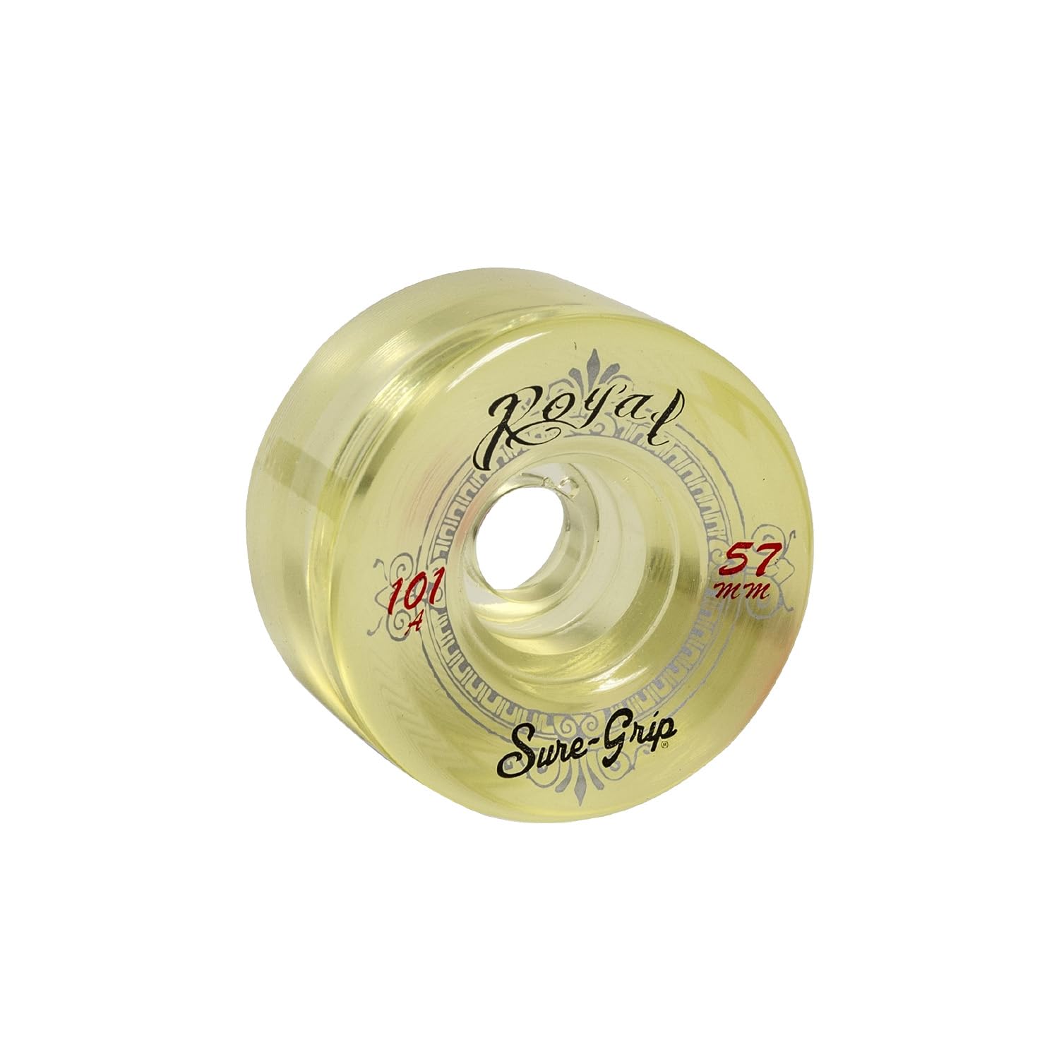 Sure-Grip Royal Indoor Roller Skate Wheels - 101A Hardness, 57mm Diameter & 31mm Width for Fast Response - Premium Urethane Material - Made in USA (Set of 8) - Perfect for Indoor Rinks, Roller Derby & Artistic Skating