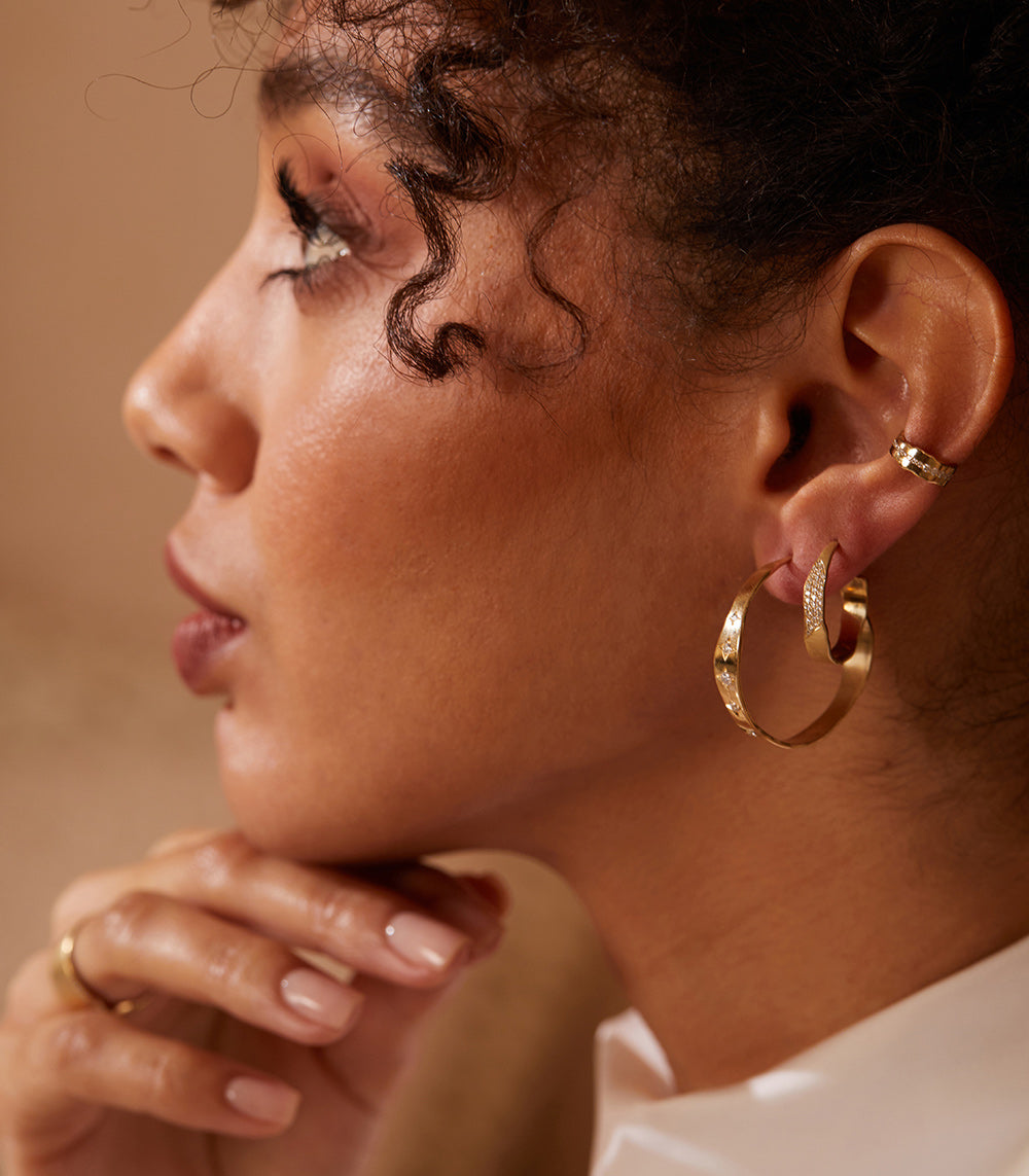 Small Torn Paper Hoops - Handmade Boho Earrings for Women, Lightweight & Stylish, Perfect for Everyday Wear, Parties & Boho Fashion