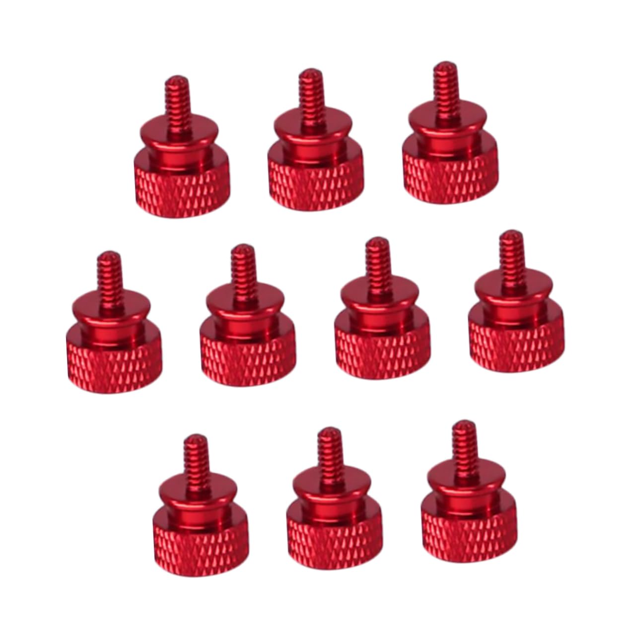 10pcs Aluminum Alloy Computer Case Thumb Screws - Star Head Knurled Hand Knob Replacement Screws for PC Build & Hardware Repair | Durable Threaded Fasteners for Computer Assembly & DIY Electronics Projects
