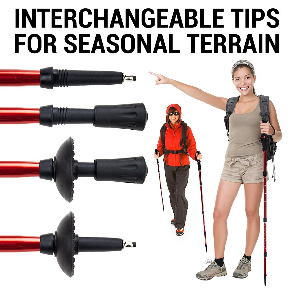 Shock-Resistant Adjustable Trekking Pole for Hiking & Travel - 43