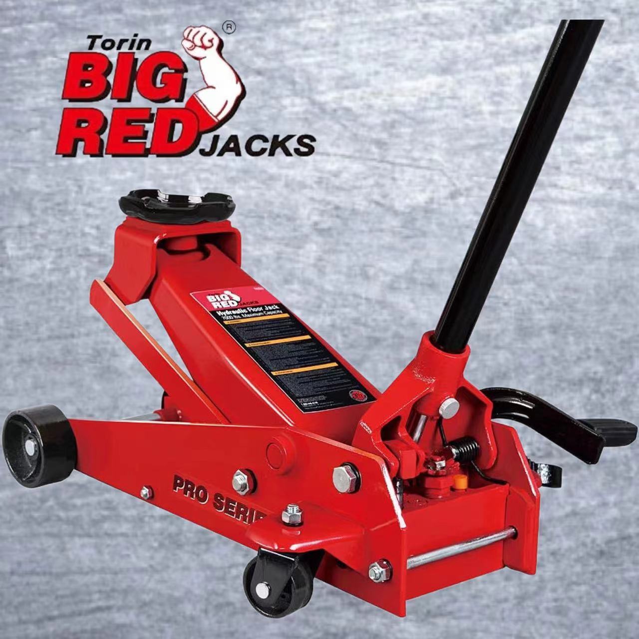 NEW BIG RED 3.5 Ton Heavy Duty Hydraulic Floor Jack with Foot Pedal T83502 - Professional Car Lift with Quick Lift Technology for Auto Repair, Tire Change & Vehicle Maintenance