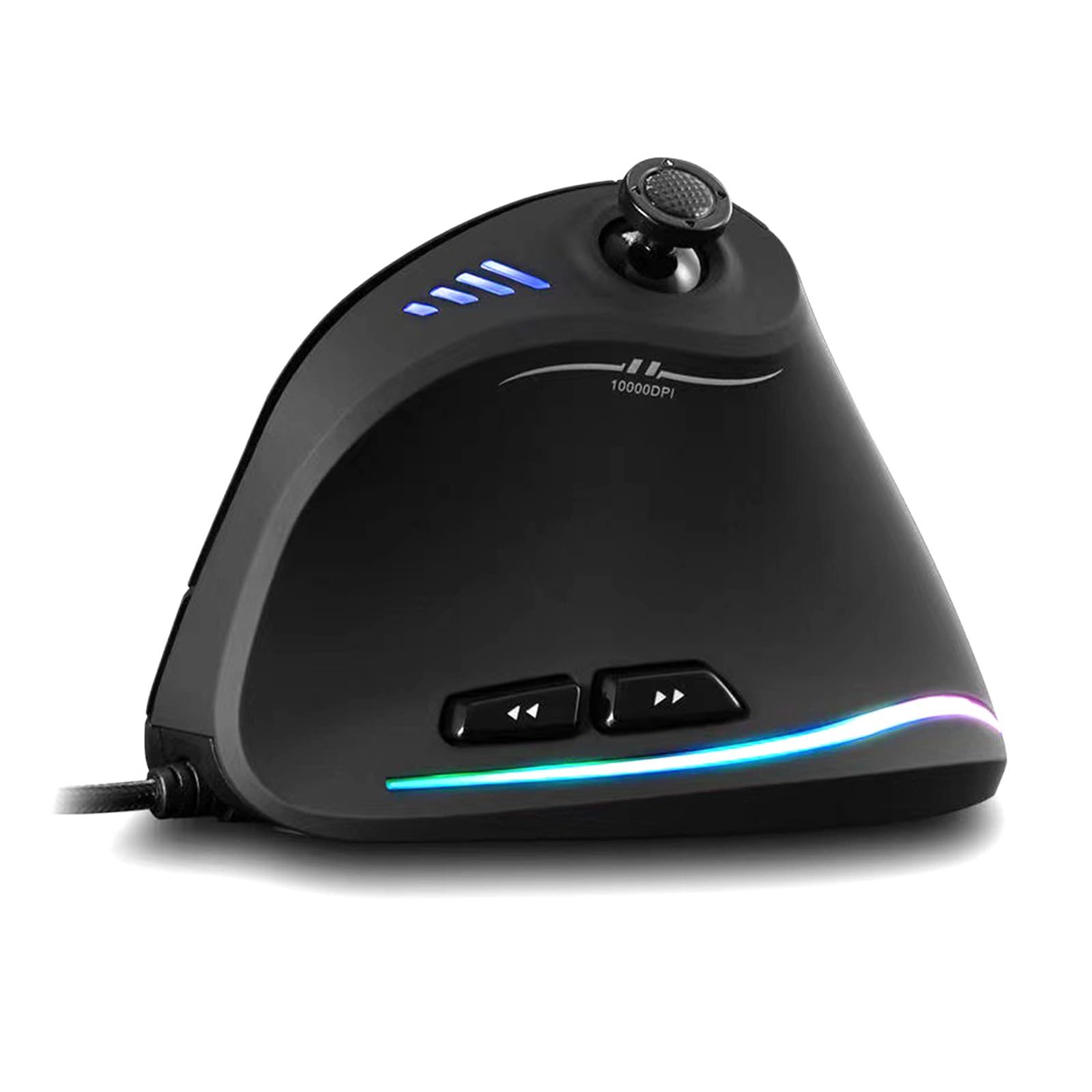 FUXIU Ergonomic Vertical Gaming Mouse with Joystick Control, Adjustable 10000DPI - Perfect for PC, Laptop & Desktop Gamers | Ideal for FPS, MMO & Long Gaming Sessions