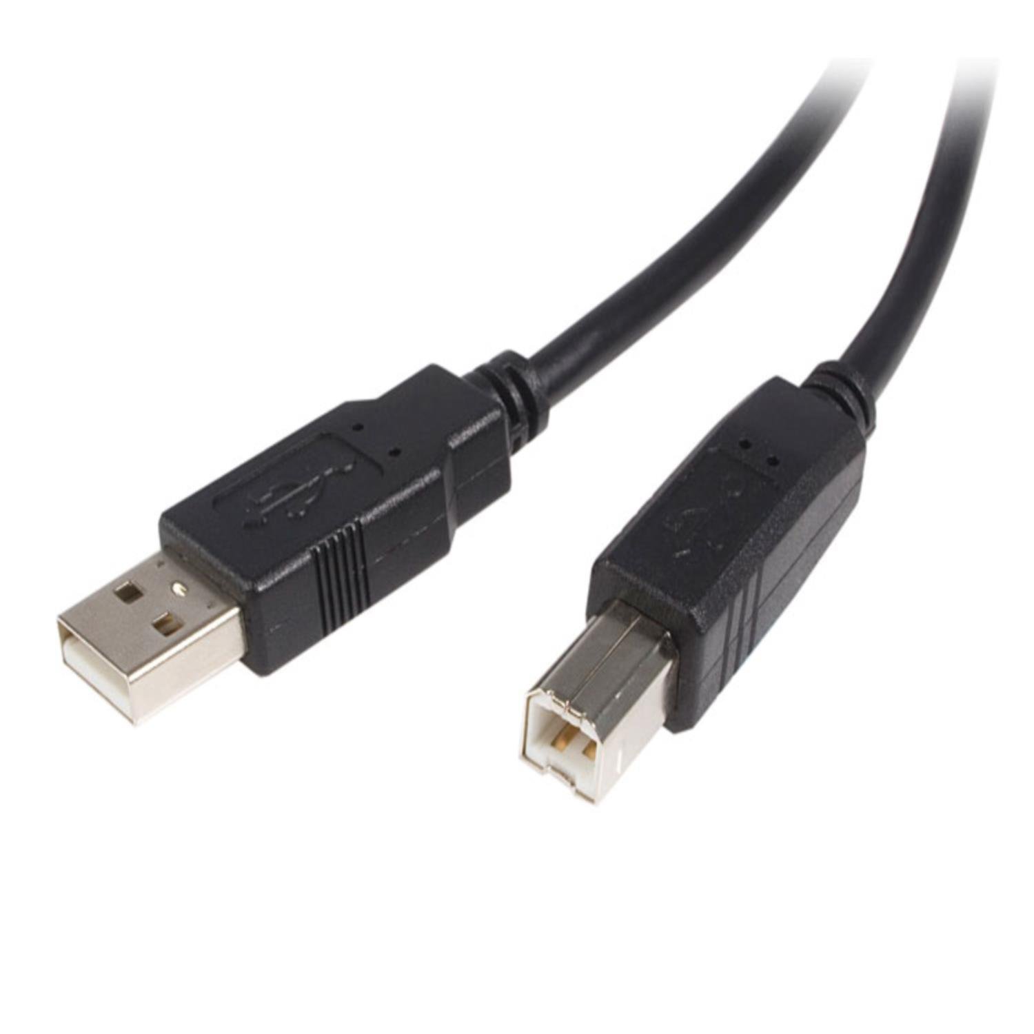 StarTech.com 5m USB 2.0 A to B Cable - High Speed USB Printer Cable for HP, Epson, Canon Printers - 5 Meter USB 2.0 Male to Male Cable (USB2HAB5M) - Black - Perfect for Office, Home Printing & Device Connectivity