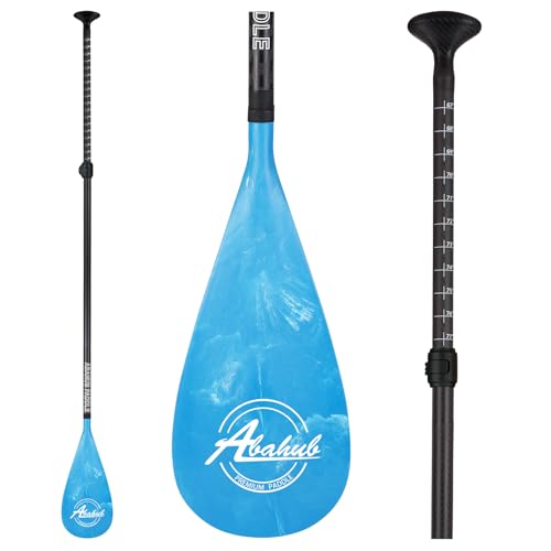 Carbon Fiber Shaft & Blue Wave Print Plastic Blade