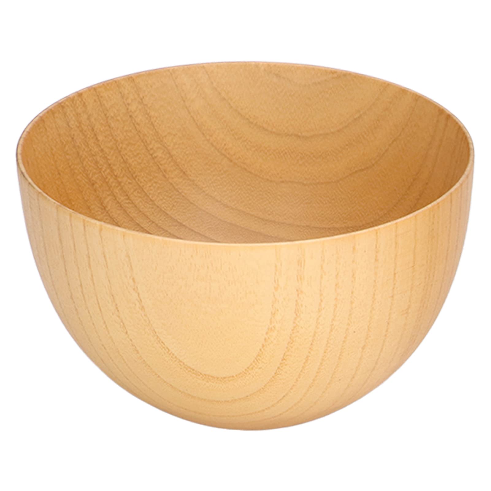 TeamSky Wooden Bowl - Medium Round Wooden Fruit Bowl for Kitchen, Nuts, Appetizers & Snacks | Natural Light Color Food Container | Perfect for Dining Table, Picnics & Home Decor