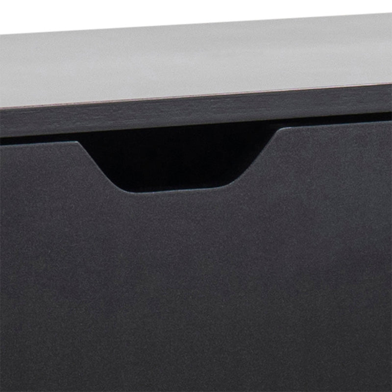 BATLEY 91.5cm Study Desk Console - Modern Black & Natural Wood Writing Table for Home Office, Dorm Room or Small Space - Perfect for Remote Work, Online Classes & Study Sessions