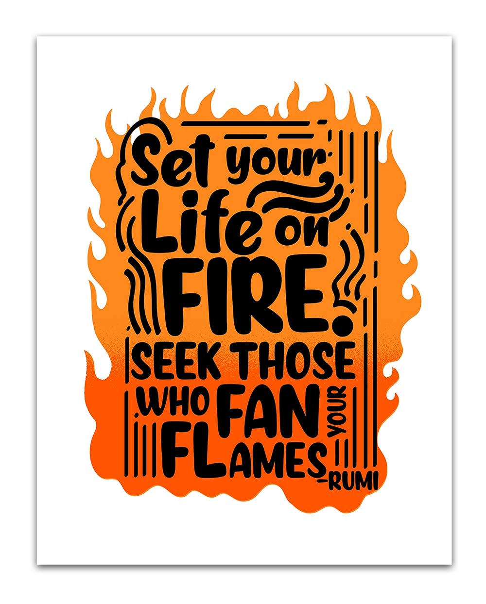 TJ Originals Motivational Wall Art - 11x14 Unframed Print for Home & Office Decor