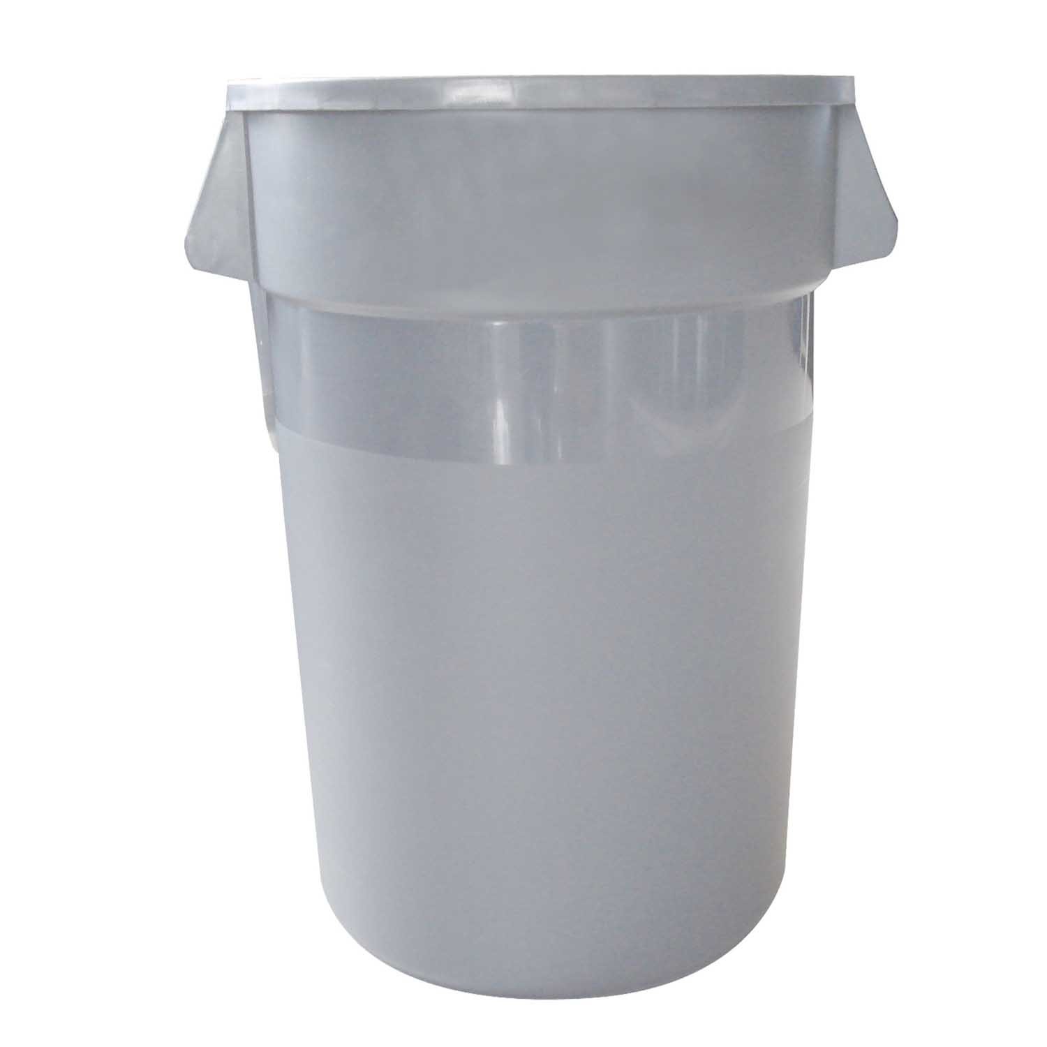 Excellante 44-Gallon Grey Plastic Trash Can - Heavy Duty Waste Bin for Kitchen, Office & Outdoor Use