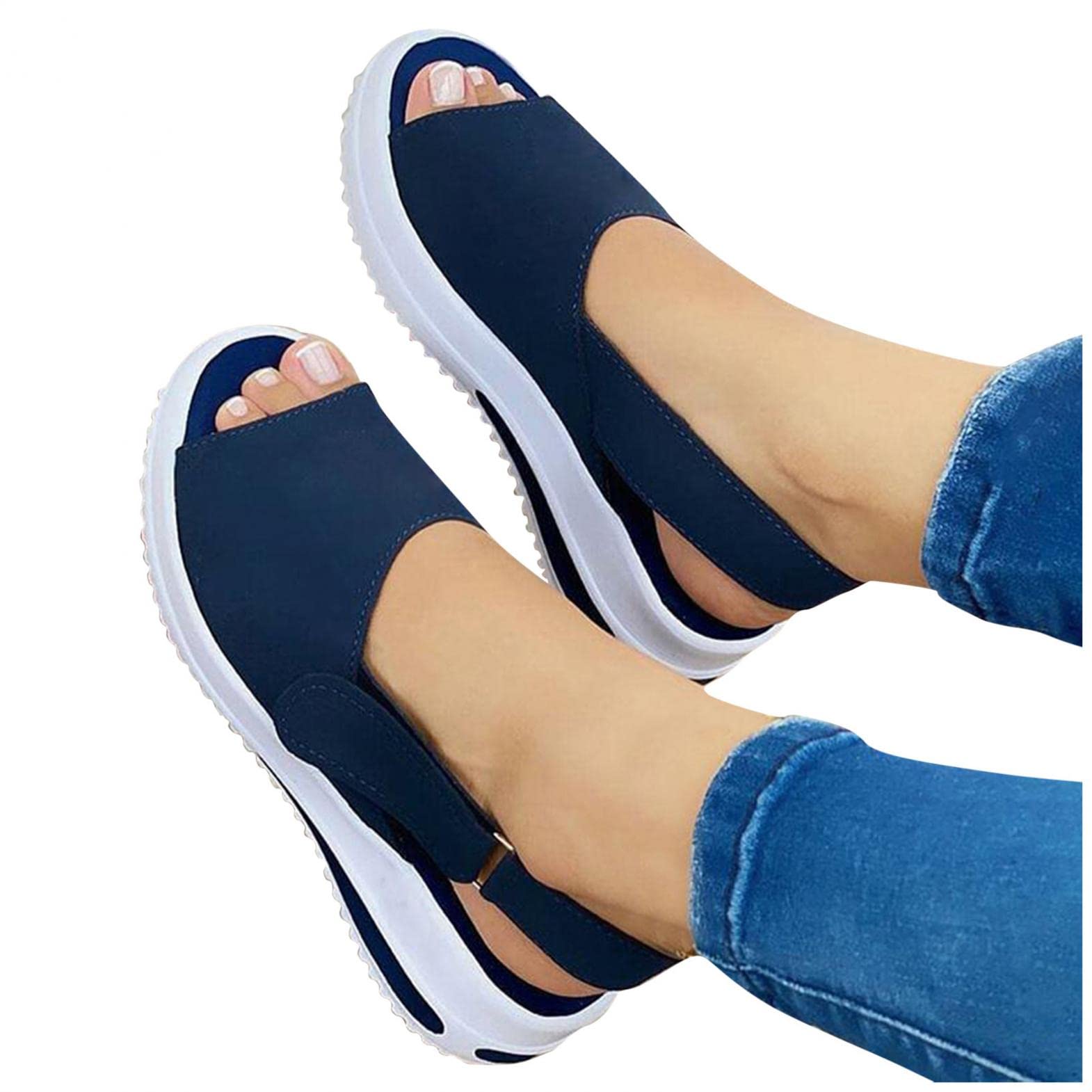 2022 Women's Summer Sandals - Cute Espadrille Platform Wedge Sandals with Open Toe & Lace Up, High Heel Dressy Sandals for Beach, Wedding & Party Outfits