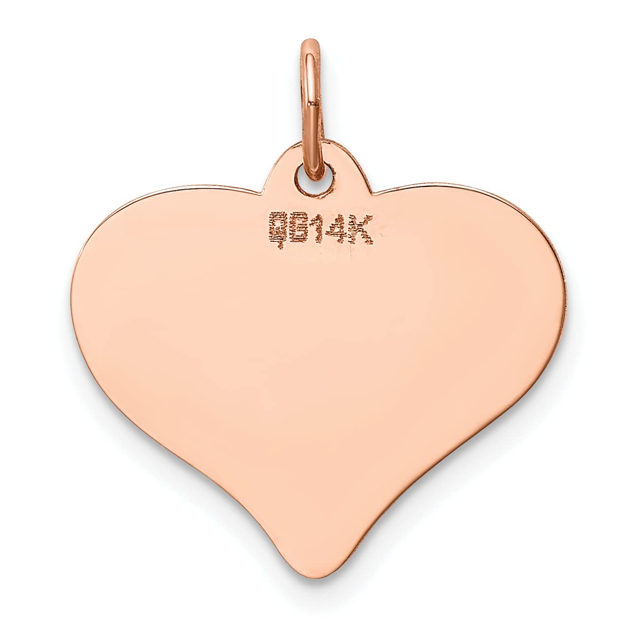 14k Rose Gold Heart Pendant Necklace for Women - Elegant Polished Disc Charm for Valentine's Day, Anniversary & Everyday Wear | Lex & Lu Jewelry LALXAC813