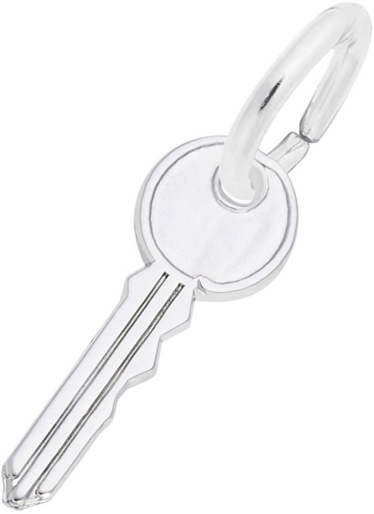 Rembrandt House Key Charm - Sterling Silver Jewelry for Women - Vintage Key Pendant Necklace - Perfect Gift for Her - Home Decor & Travel Accessory