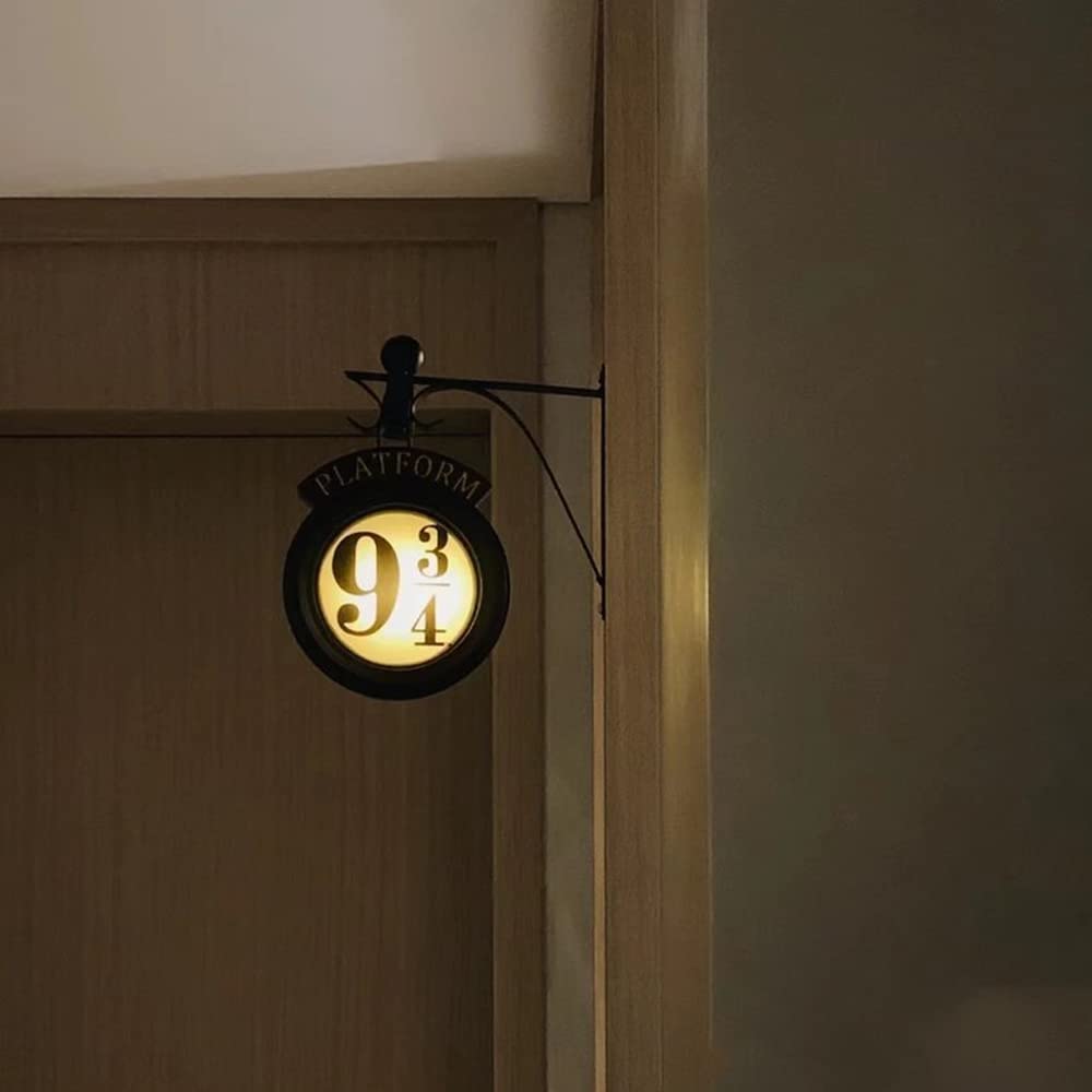 Harry Potter Platform 9 3/4 LED Night Light - Novelty Movie-Themed Mood Lamp for Bedroom Decor, Gift for Fans - Perfect for Kids' Rooms, Harry Potter Collections, and Home Theater Decorations