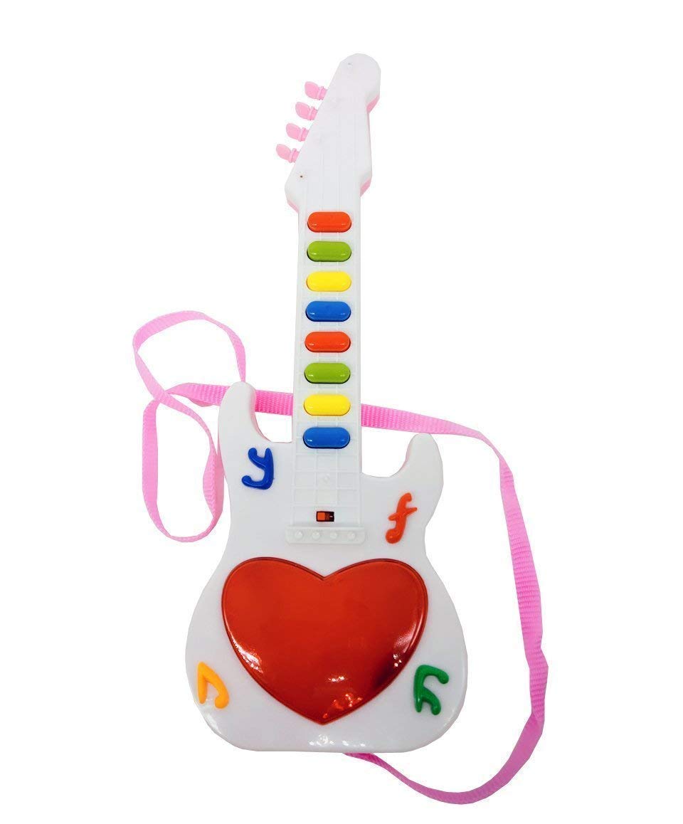 ANG� Mini Musical Guitar Toy for Kids - 3D Lights & Sound Effects, Educational Learning Instrument for Boys & Girls (Color May Vary) | Perfect for Birthday Gifts, Music Lessons & Pretend Play