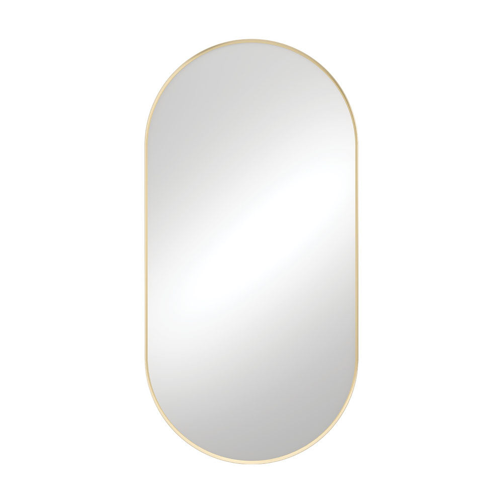 Fienza FMP60120UB Empire Urban Brass Framed Mirror - 60x120cm Modern Rectangular Bathroom & Living Room Wall Mirror - Perfect for Vanity, Entryway, and Bedroom Decor
