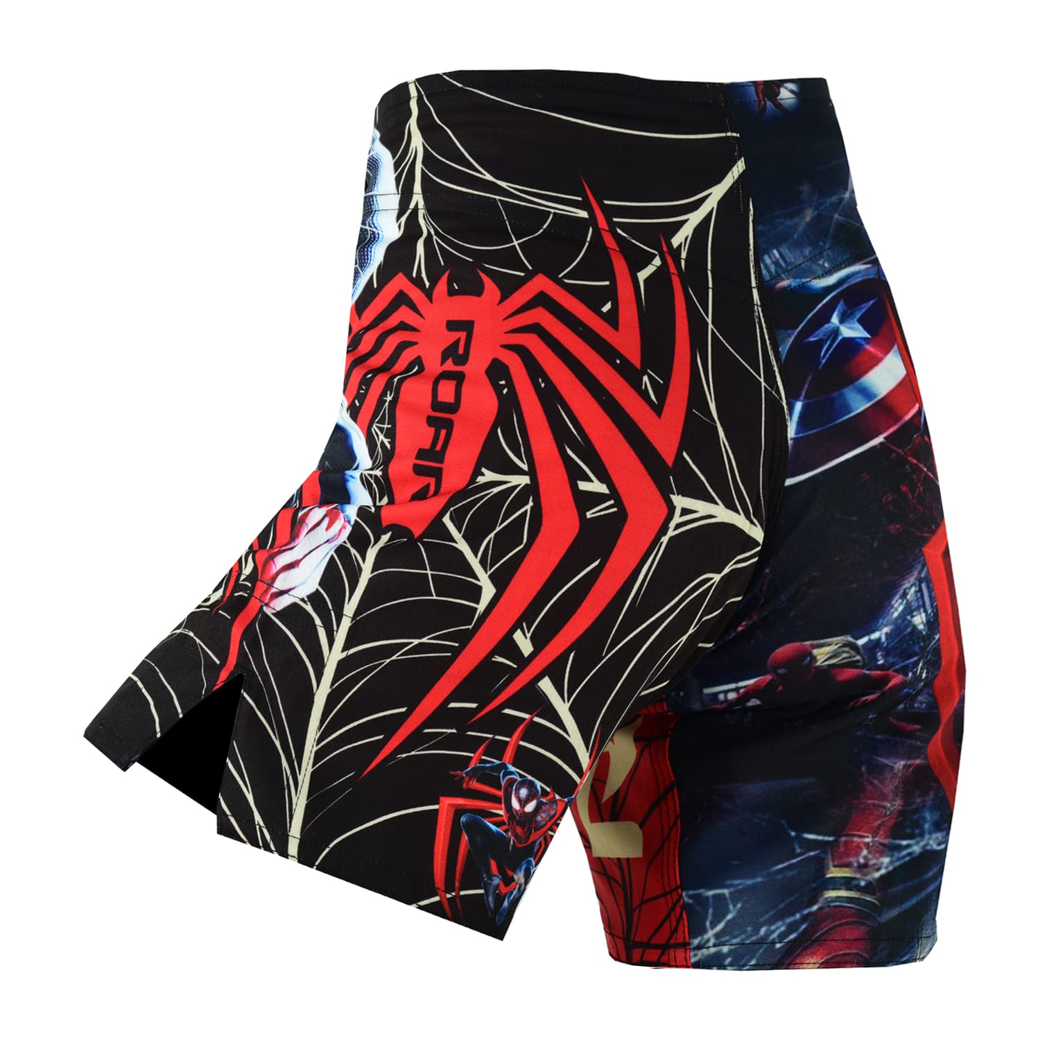 ROAR-INT Kids MMA Shorts - Breathable BJJ & Muay Thai Training Shorts for Boys & Girls - Perfect for Boxing, Grappling, Kickboxing & Gym Workouts - Lightweight & Durable for Martial Arts Practice