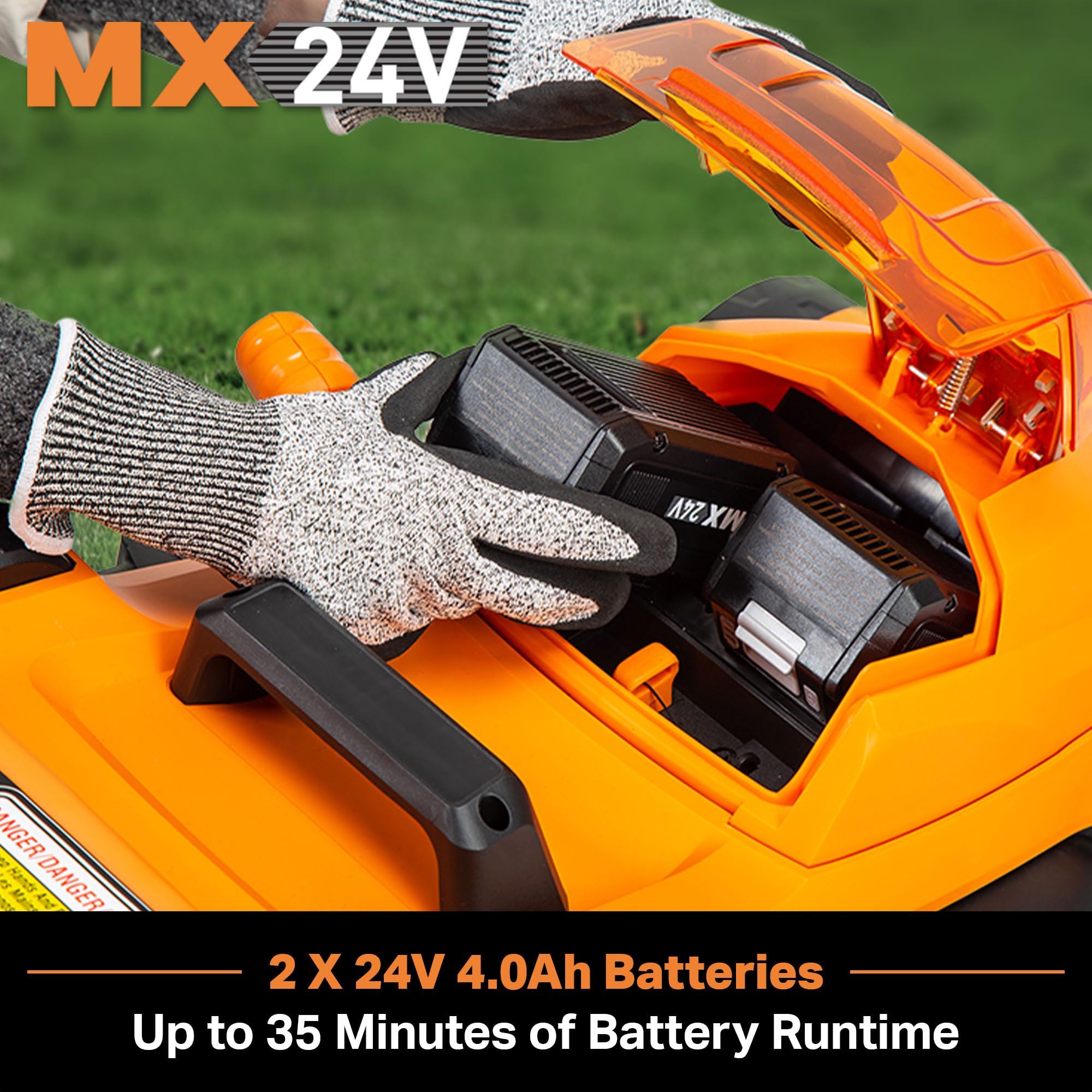 LawnMaster CLMF4815E 48V MAX* 15-Inch Brushless Cordless Lawn Mower with 2X24V MAX* 4.0Ah Batteries & Dual Charger - Perfect for Small to Medium Yards, Quiet & Eco-Friendly Mowing