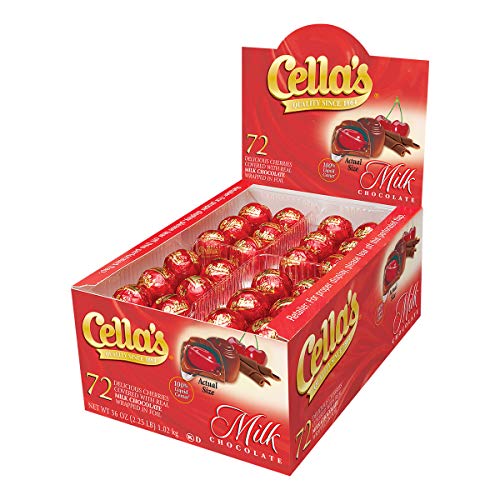 Cella's Milk Chocolate Covered Cherries - 72 Count Box of Delicious Chocolate Cherries | Perfect for Gifts, Parties & Holiday Treats