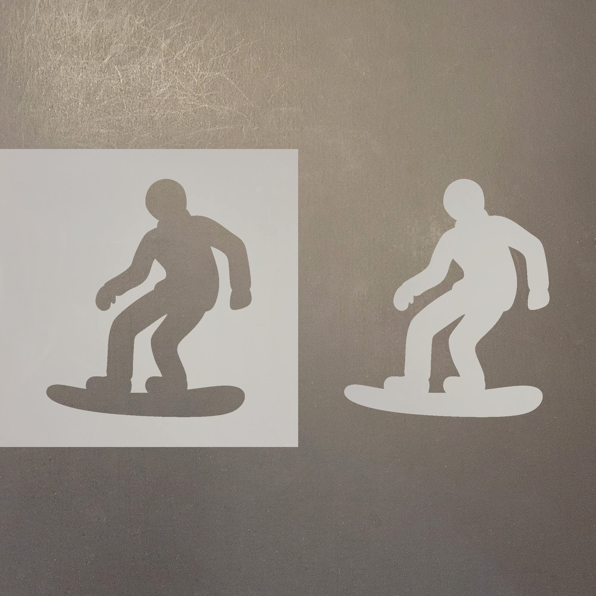 4 Inch Reusable Mylar Stencil for Snowboard Art - DIY Craft Supplies for Snowboarding Enthusiasts & Home Decor Projects