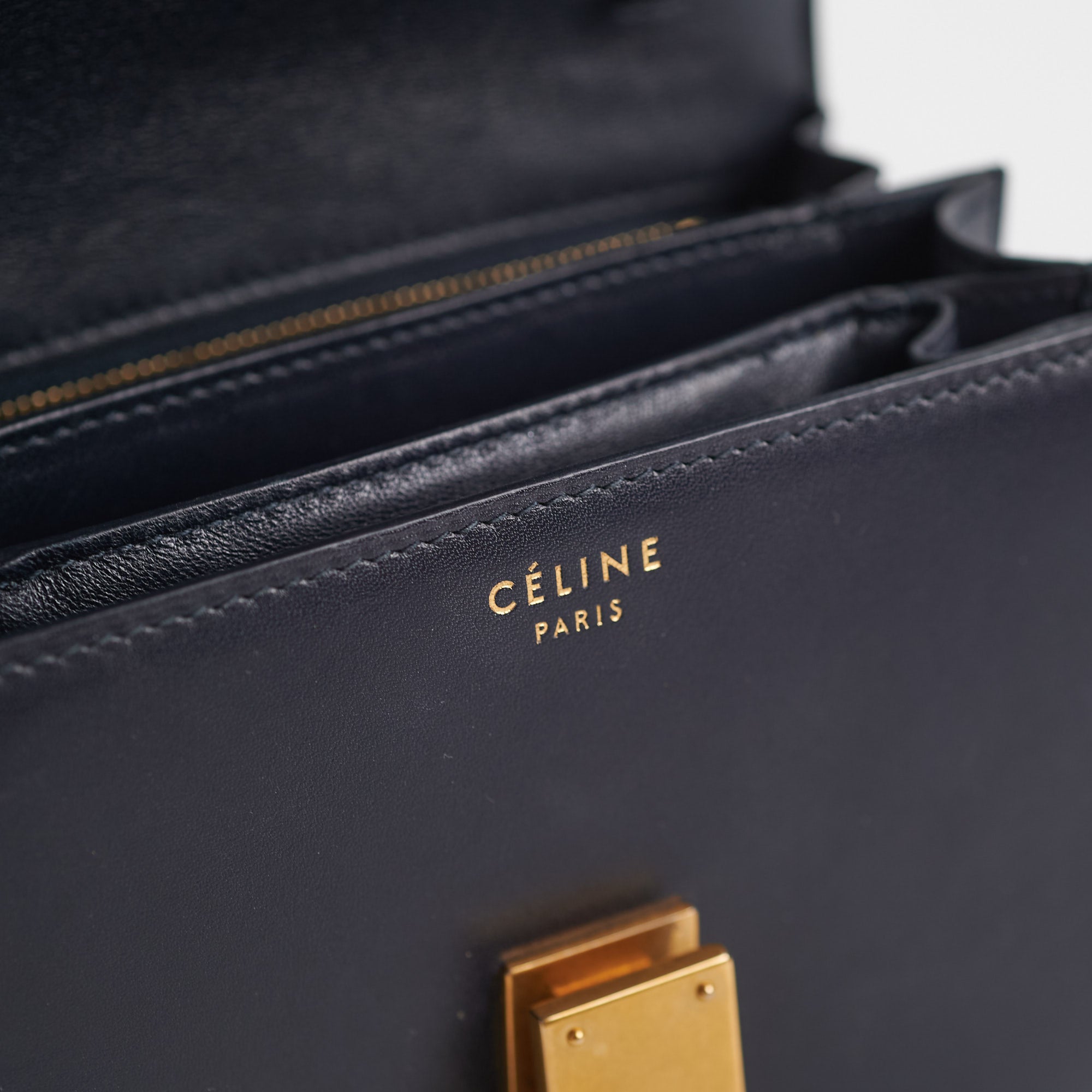 Celine Small Box Bag in Navy Blue - Luxury Crossbody Handbag for Women, Perfect for Work, Travel & Everyday Use