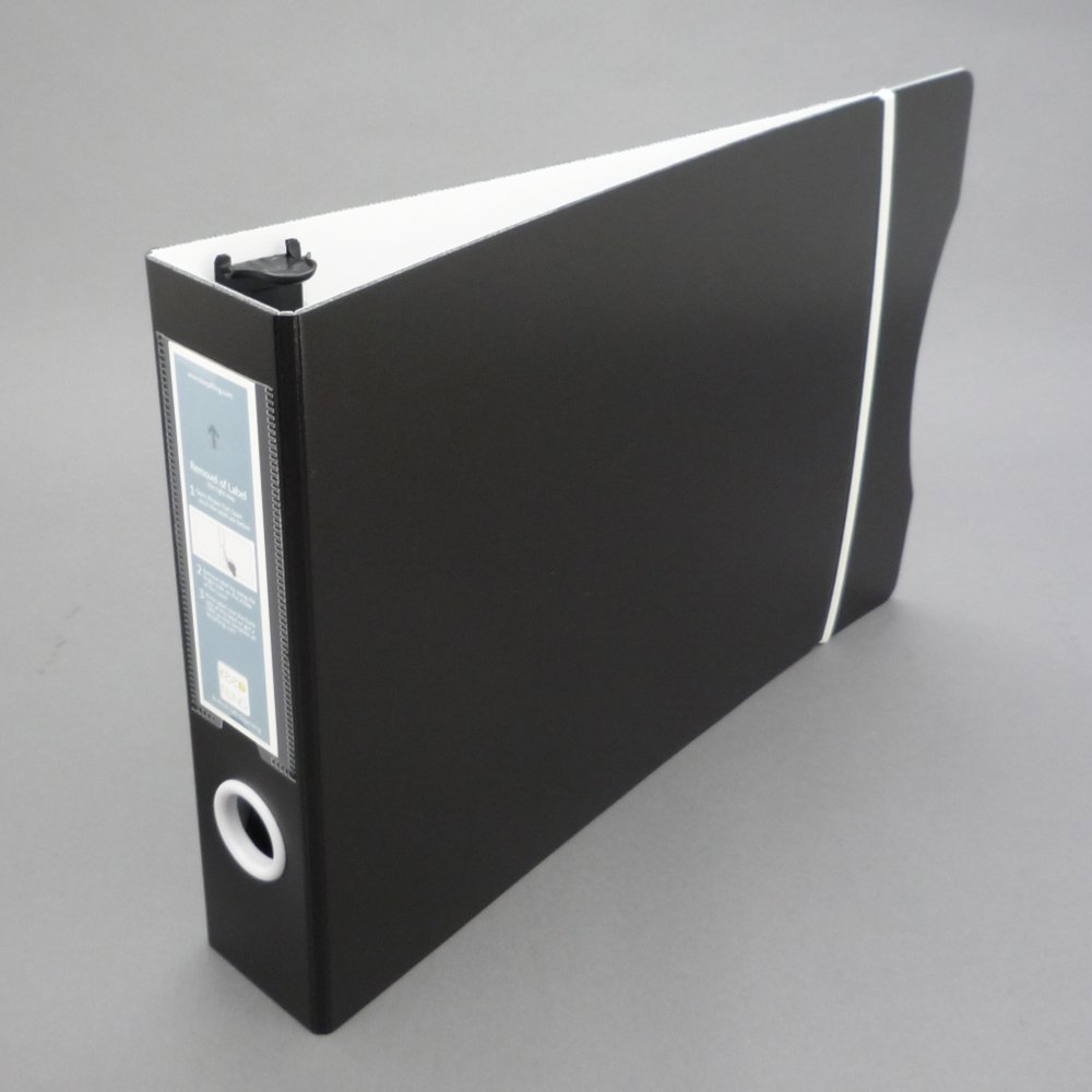 11x8.5 Inch Landscape Binder with 75 Matching Sheet Protectors - Heavyweight Archival Safe & Acid Free Black/White Binder - Perfect for Office Documents, School Projects & Presentation Materials