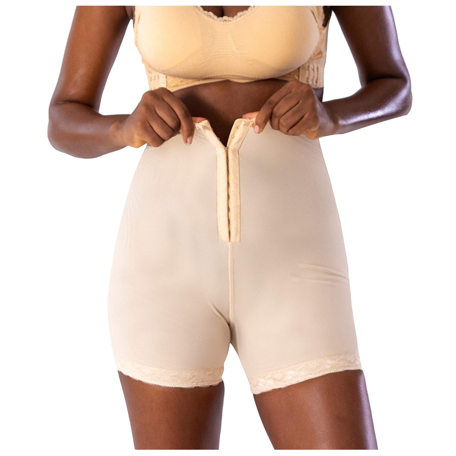 Women's Tummy Control Underwear - High Waisted Lace Shapewear Shorts with Mesh Design for Body Shaping | Perfect for Everyday Wear, Special Occasions & Postpartum Recovery