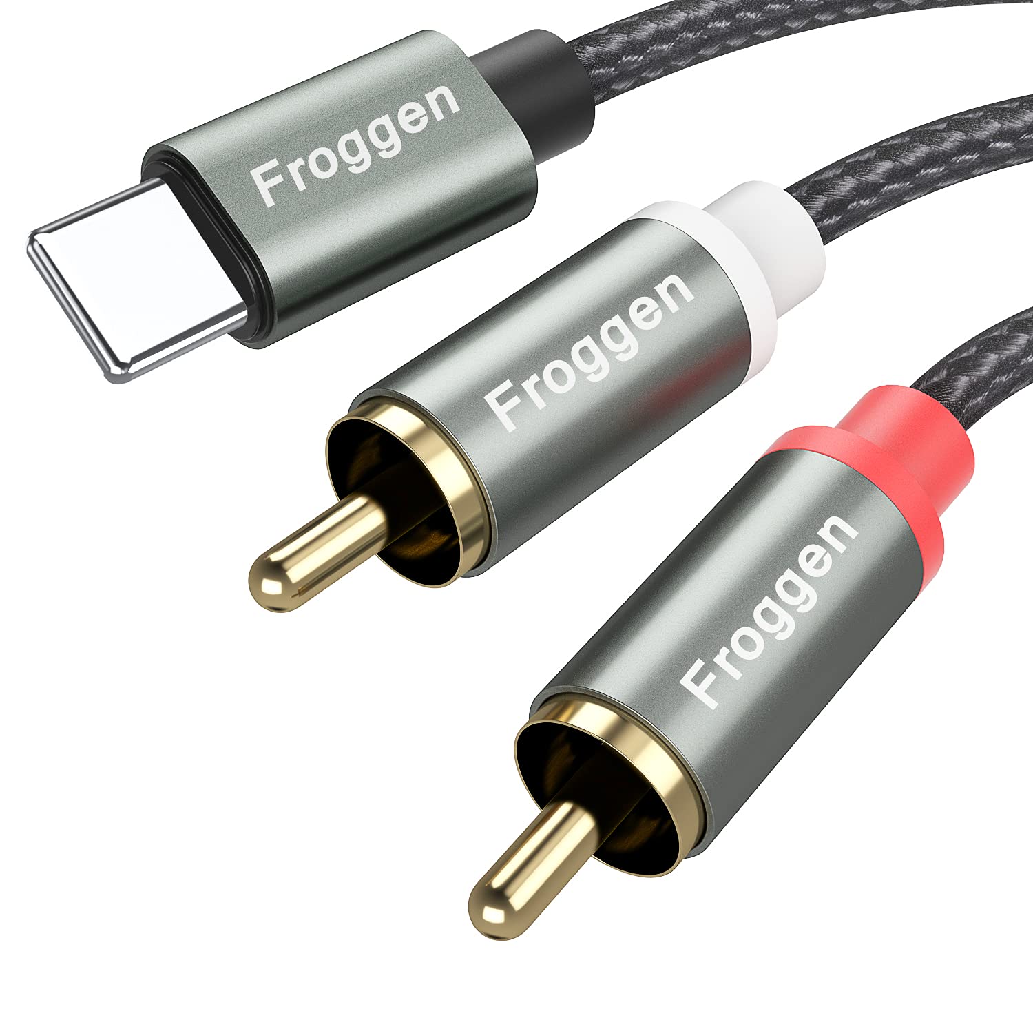 Lightning to RCA Cable - 2 Male RCA Stereo Audio Auxiliary Adapter for iPhone - Compatible with Power Amplifier, Car Stereo, Home Theater & Speakers - Perfect for Music Streaming, DJ Mixing & Home Audio Systems
