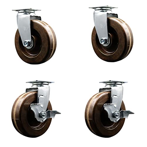 4 Swivel w/2 Top Lock Brakes