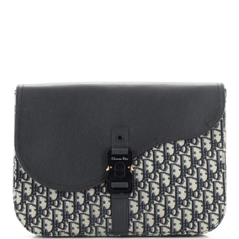 Authentic Pre-Owned Christian Dior Saddle A4 Clutch Bag in Oblique Canvas - Vintage Luxury Crossbody Purse for Women, Perfect for Evening Events & Date Nights