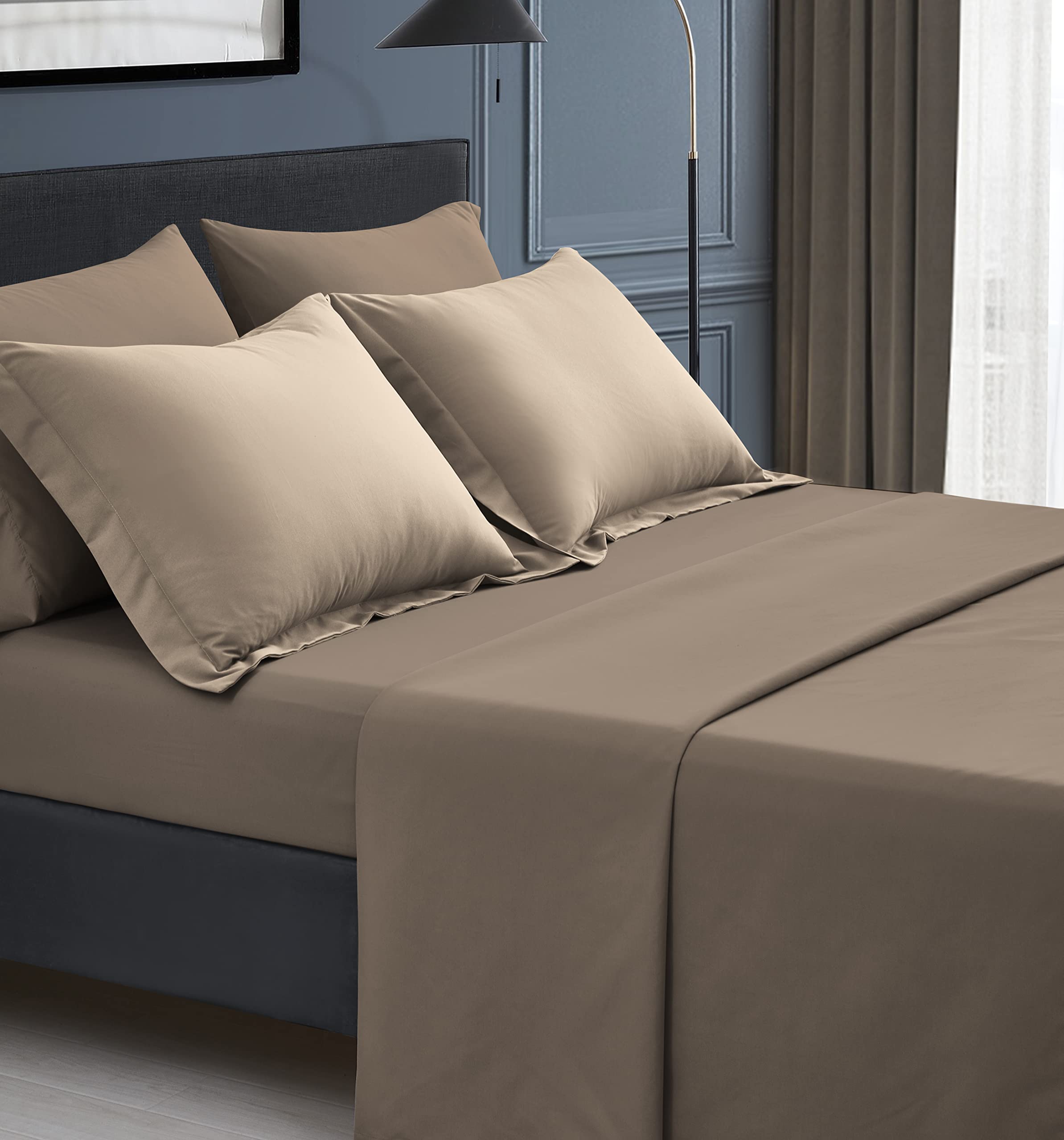 Maple&Stone Twin XL Comforter Set 5-Piece Bed in a Bag - Ultra Soft Down Alternative Bedding Set with Sheets, Pillowcase & Sham, Reversible Duvet Insert for Twin XL Bed (Beige) | Perfect for Dorm Rooms, Guest Beds & Cozy Sleep