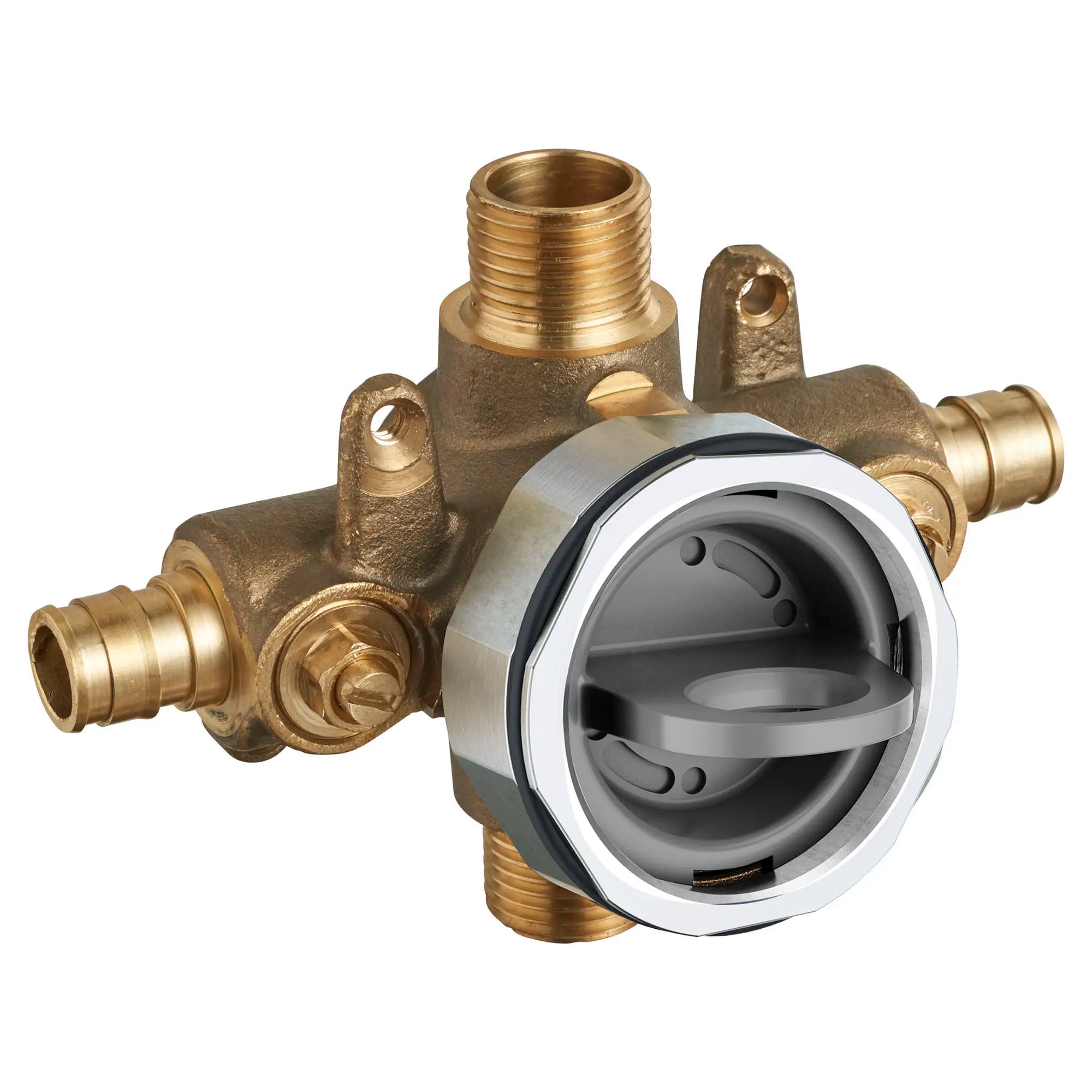 Flash® Universal Shower Rough-In Valve with PEX Inlets & Screwdriver Stops - Compatible with Cold Expansion Systems - Perfect for Bathroom Remodels and New Construction Installations