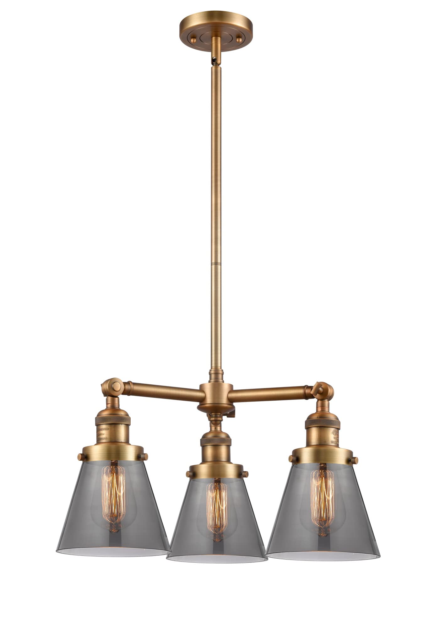 Innovations 207-PC-G64 3-Light Modern Chandelier in Polished Chrome - Perfect for Dining Room, Bedroom or Living Room Lighting