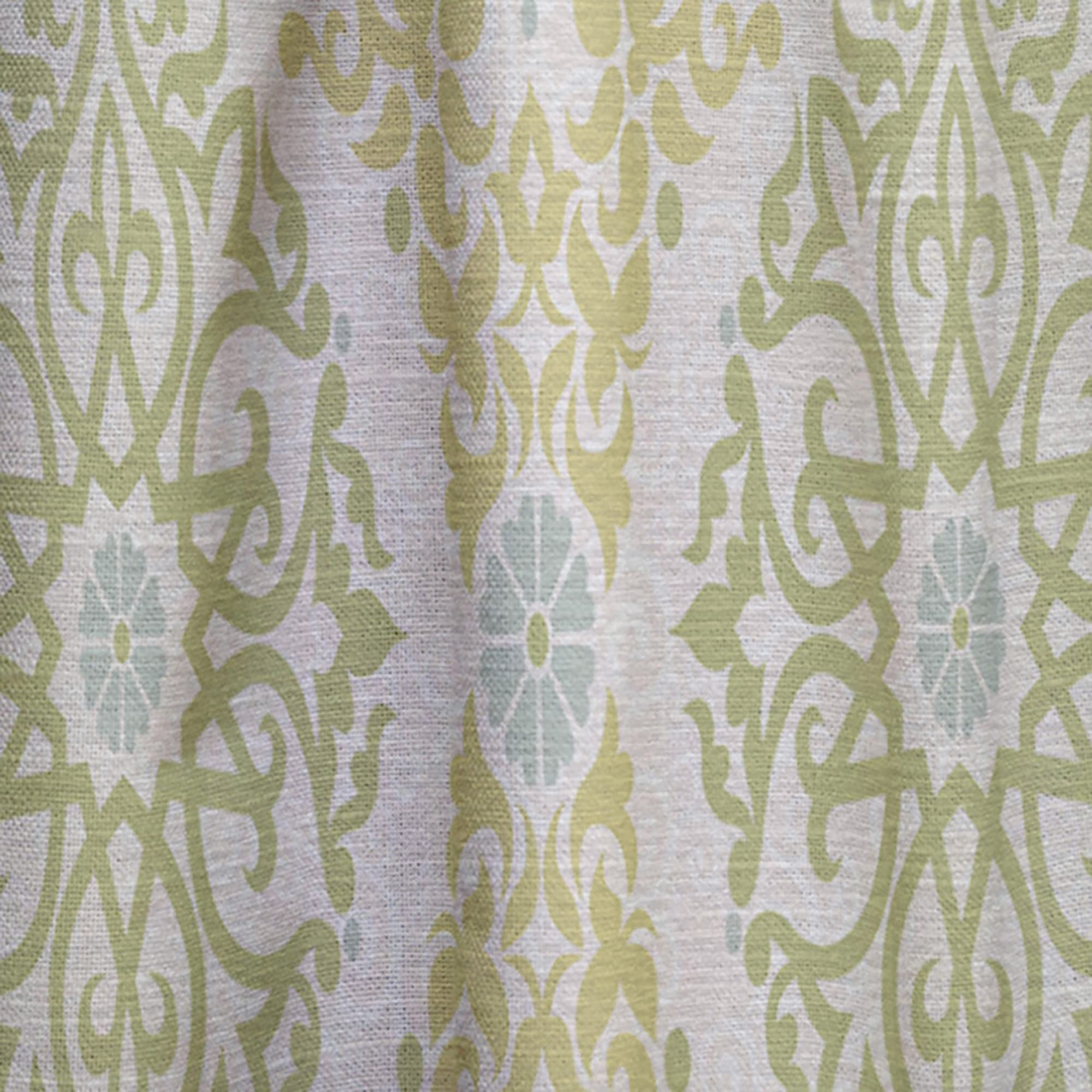 DesignQ Eastern Style Pattern Thermal Insulated Curtains - Single Panel 52x63 - Elegant Window Treatments for Bedroom & Living Room - Perfect for Home Decor & Temperature Control
