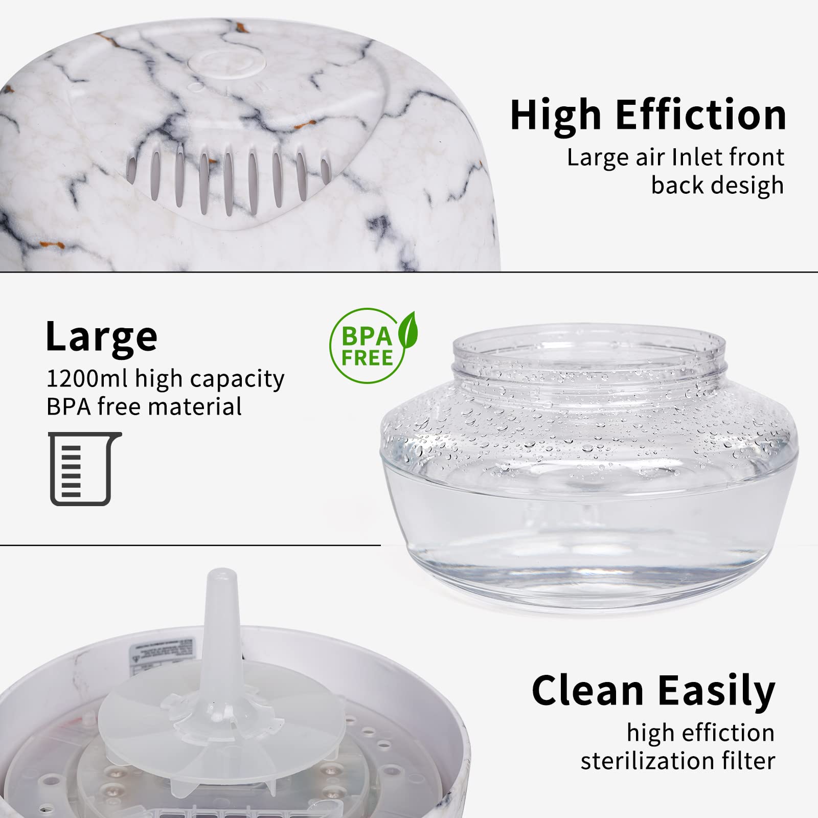 2-Pack Water-Based Air Purifier & Humidifier with 7-Color LED Mood Light - Air Freshener, Revitalizer for Home, Office, Bedroom (Improves Air Quality & Creates Relaxing Atmosphere)