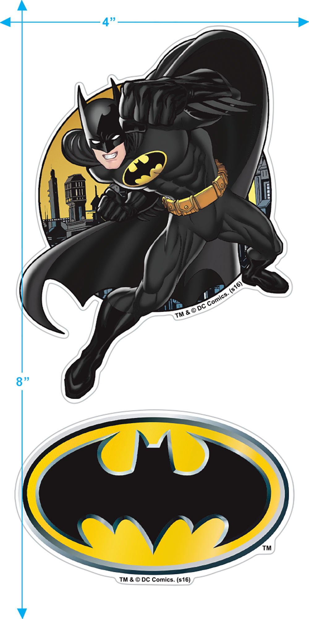 PopFunk Classic Batman Logo Women's Premium Cotton Short Sleeve Graphic Tee - XX-Large Charcoal Black - Casual Wear, Cosplay & Superhero Fan Gift with Free Stickers