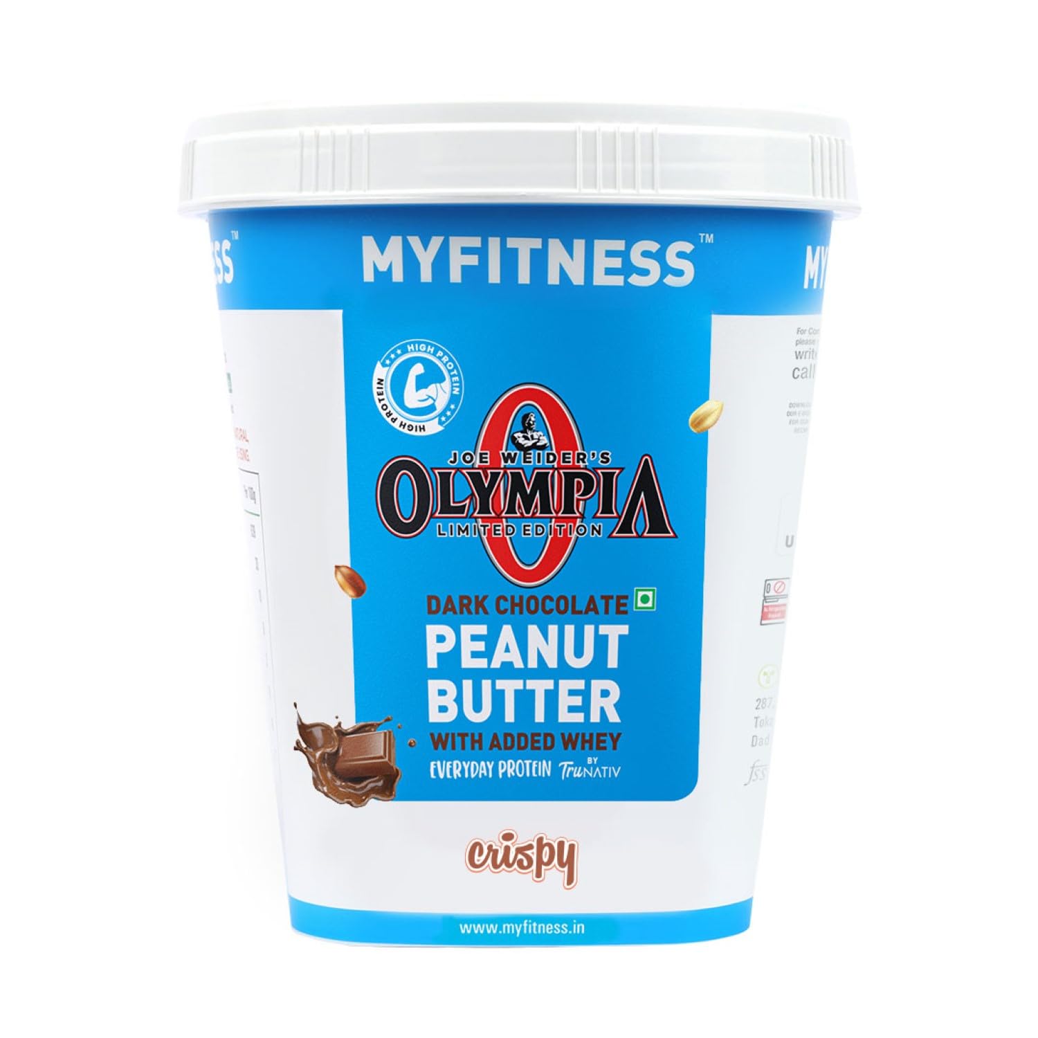 MYFITNESS Dark Chocolate Peanut Butter - Non-GMO, Gluten-Free, All Natural, High Protein - 1kg (2.2lb) | Healthy Snack for Weight Loss, Muscle Recovery & Keto Diet | Perfect for Smoothies, Baking & Post-Workout Nutrition