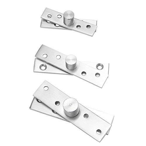 360 Degree Rotating Cabinet Hinges - Stainless Steel Door Pivot Hinge with Up/Down Shaft (75mm/95mm/100mm) for Kitchen Cabinets, Wardrobes & Furniture Installation