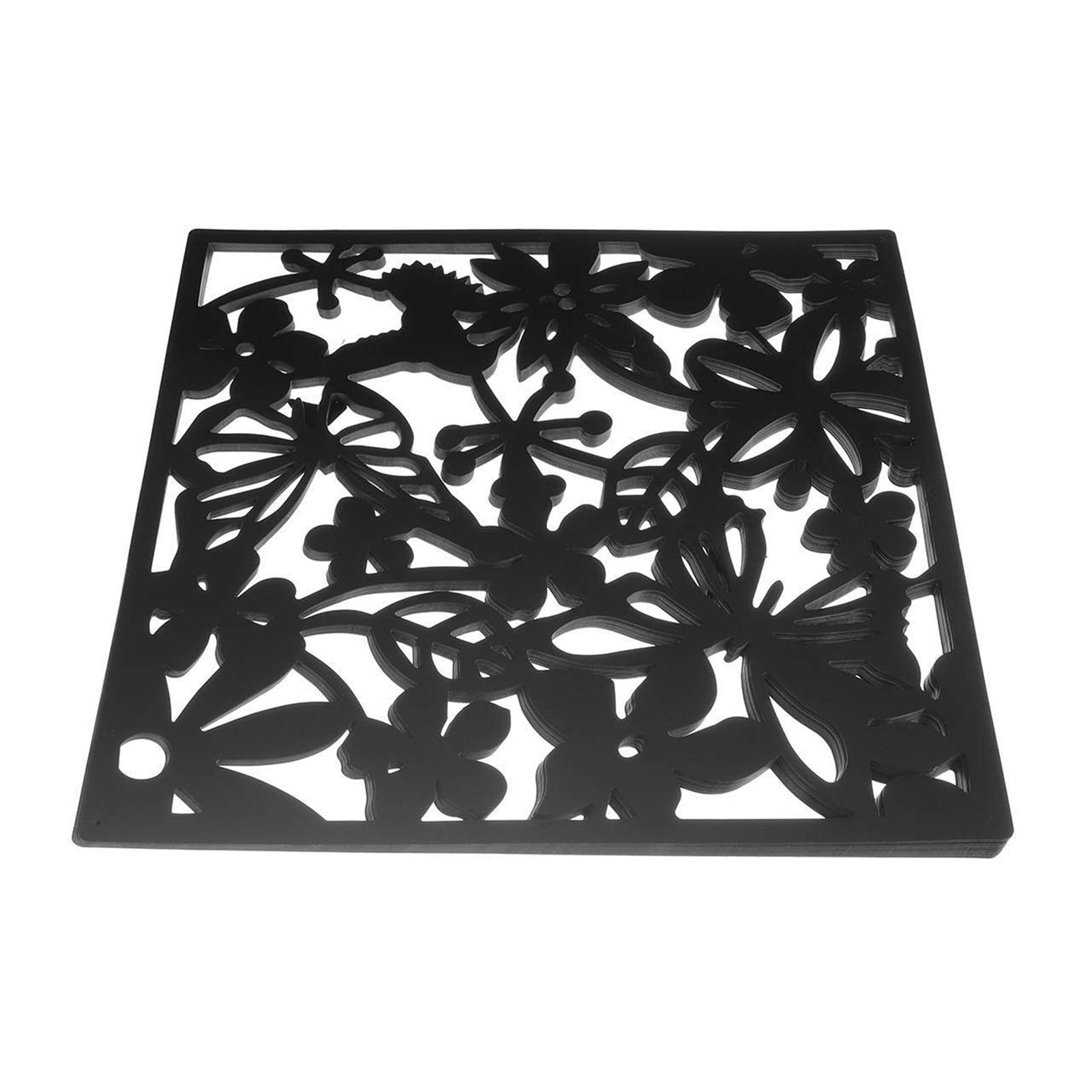 12pcs Butterfly Bird Flower Hanging Screen Room Divider Panels - Decorative Partition Curtain for Bedroom, Living Room & Office - Black Home Decor